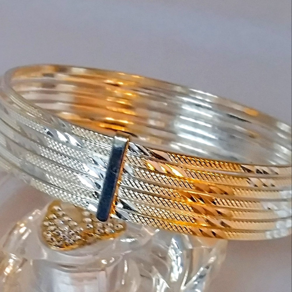 Sterling Silver 7 layer bangle bracelet